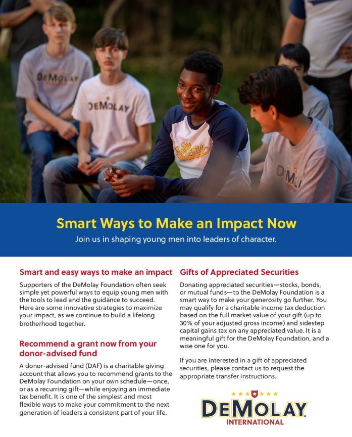 Smart Ways to Make an Impact PDF Support The Future of My Favorite Charity brochure cover